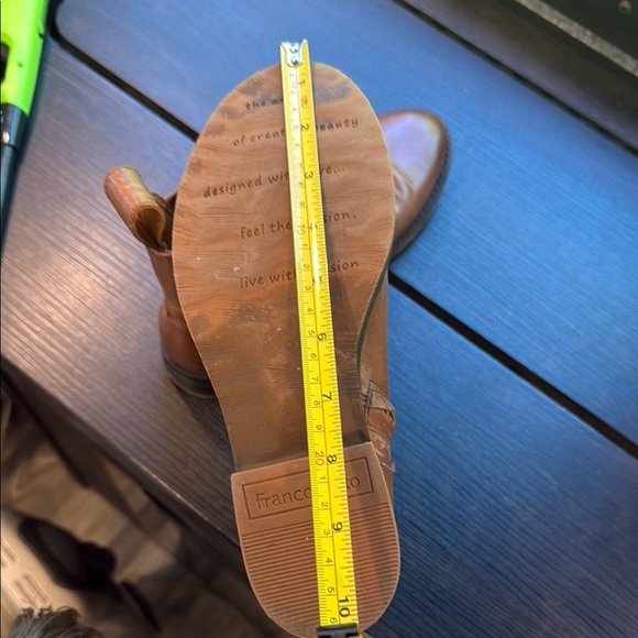 Franco Sarto Brown Leather Ankle Boots size 6.5 runs a little more like a 7 - Picture 8 of 10
